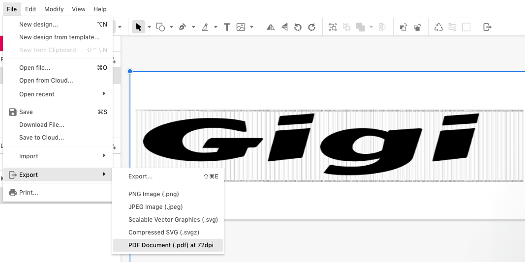 Positioning and aligning text across the template in Gravit